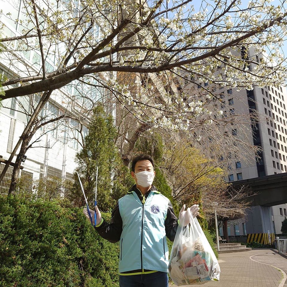 【2020年3月21日】町会の清掃活動を感染予防しながらお手伝いしました。