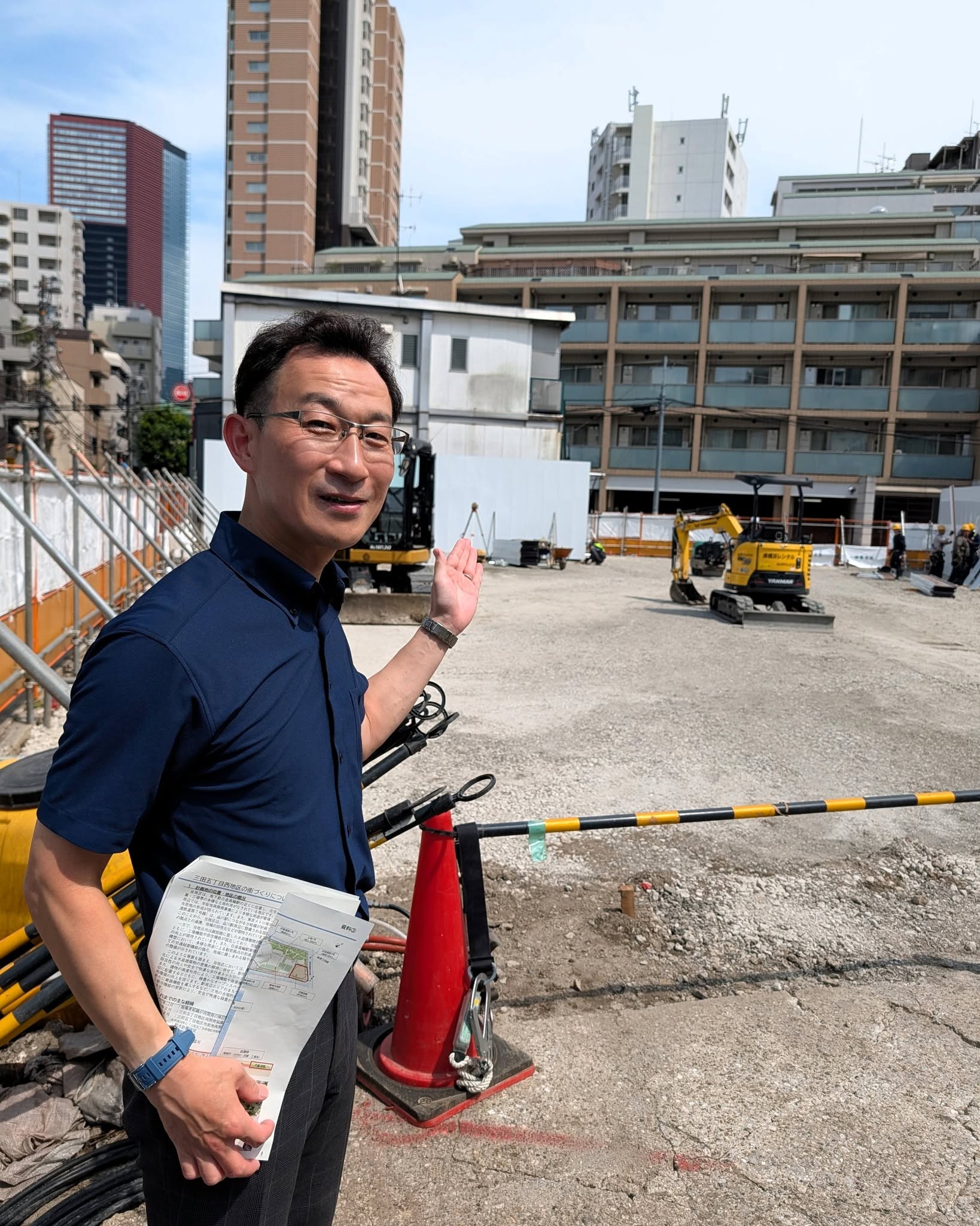 【2026年6月19日】三田五丁目西地区再開発を現地視察
