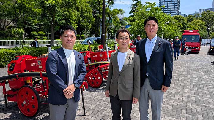 芝消防団ポンプ操法大会などに伺い
