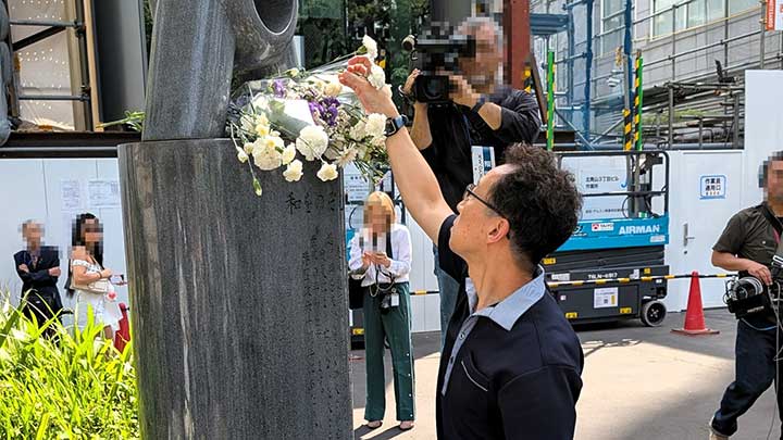 山の手空襲の献花にうかがいました